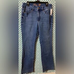 Seven7 Women's Blue Straight Leg Jeans size 14  71% cotton